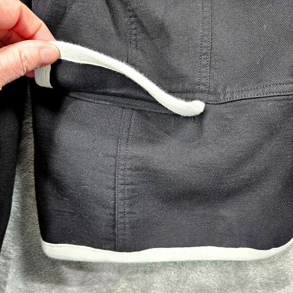 Talbots Blazer Womens 14 Black Military Stretch White Trim Preppy Jacket - Picture 9 of 12